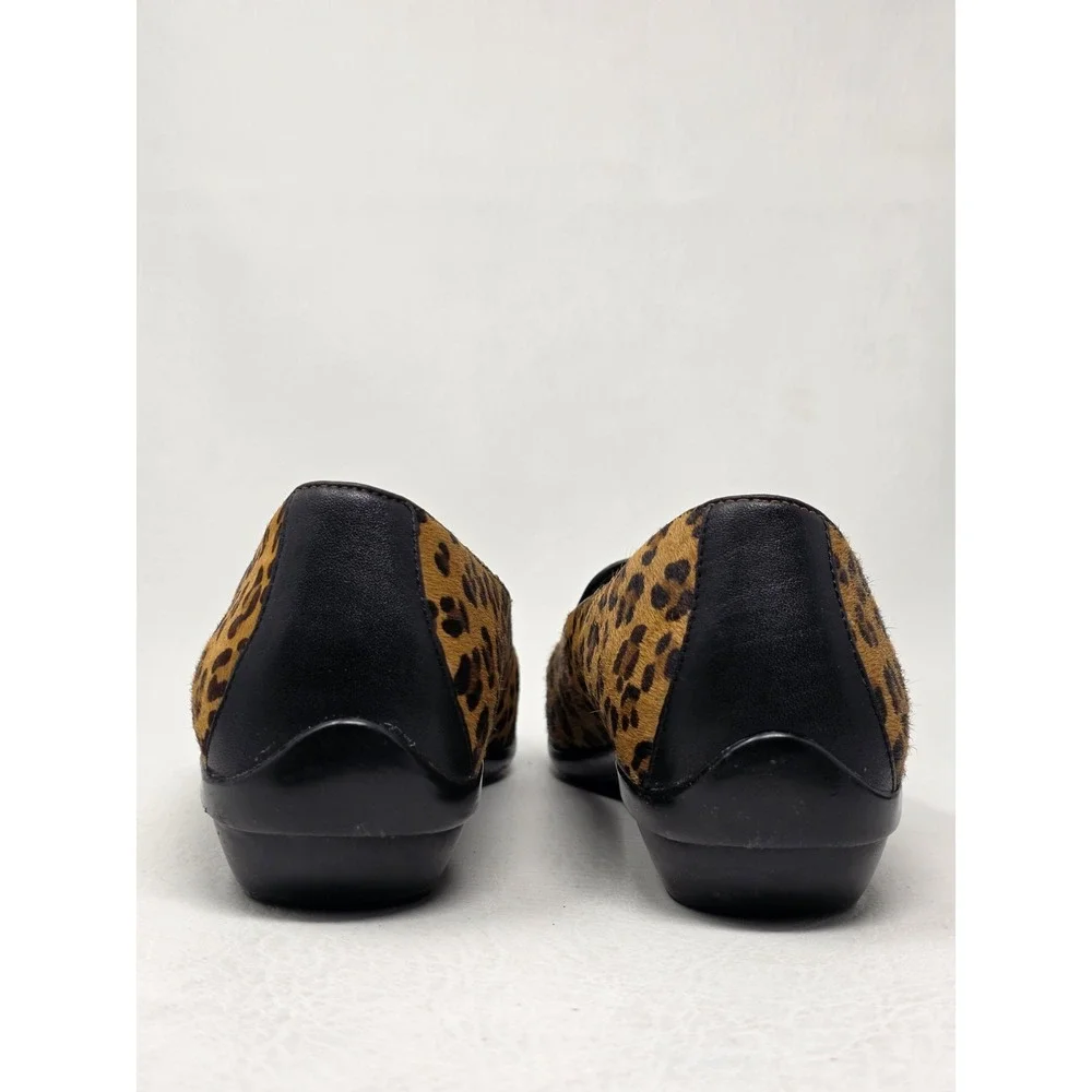 Dansko Olivia Womens EU 39 US 8.5-9 Leopard Print Calf Hair Flats Comfort Shoes